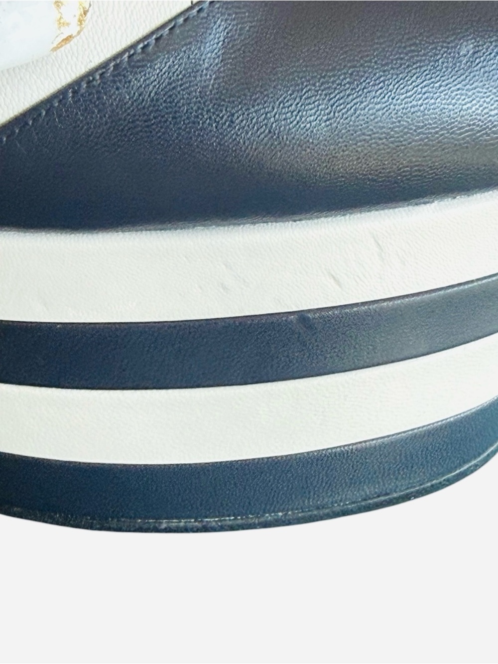 Gucci Spiked Angel Platform Pumps In Navy & Ivory From Spring 2016 EU40.5/US10.5 - Picture 13 of 15